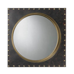 Sterling Industries Metal Frame Rivet Porthole Mirror
