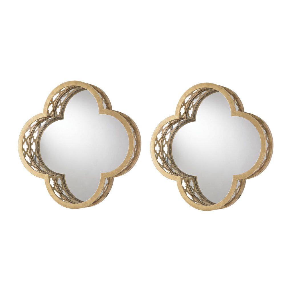 Sterling Industries Set of 2 Quatrefoil Wall Mirrors