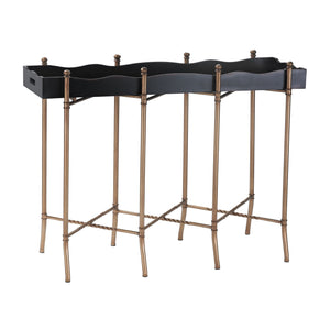 Sterling Industries Black & Gold Tray Style Console