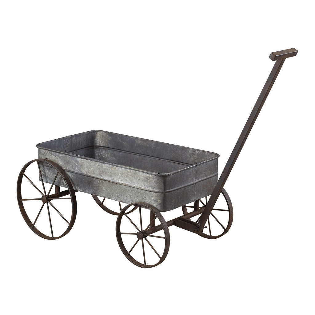 Sterling Industries Metal Cart Planter With Handle
