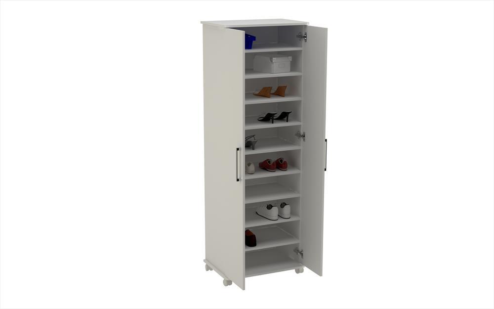 Accentuations by Manhattan Comfort Innovative Catalonia Mobile Shoe Closet 1.0 with 10 Shelves - Modish Store