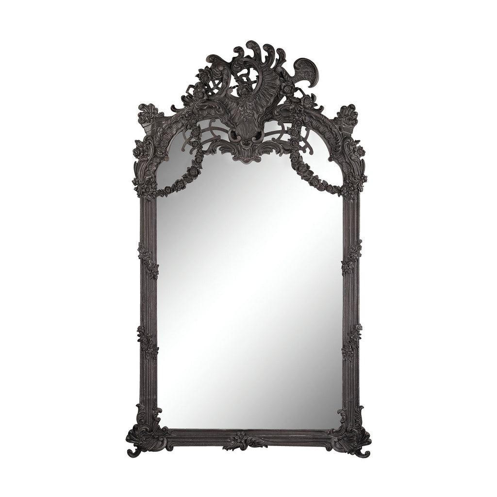 Sterling Industries Renaissance Scroll Mirror In Black Ash