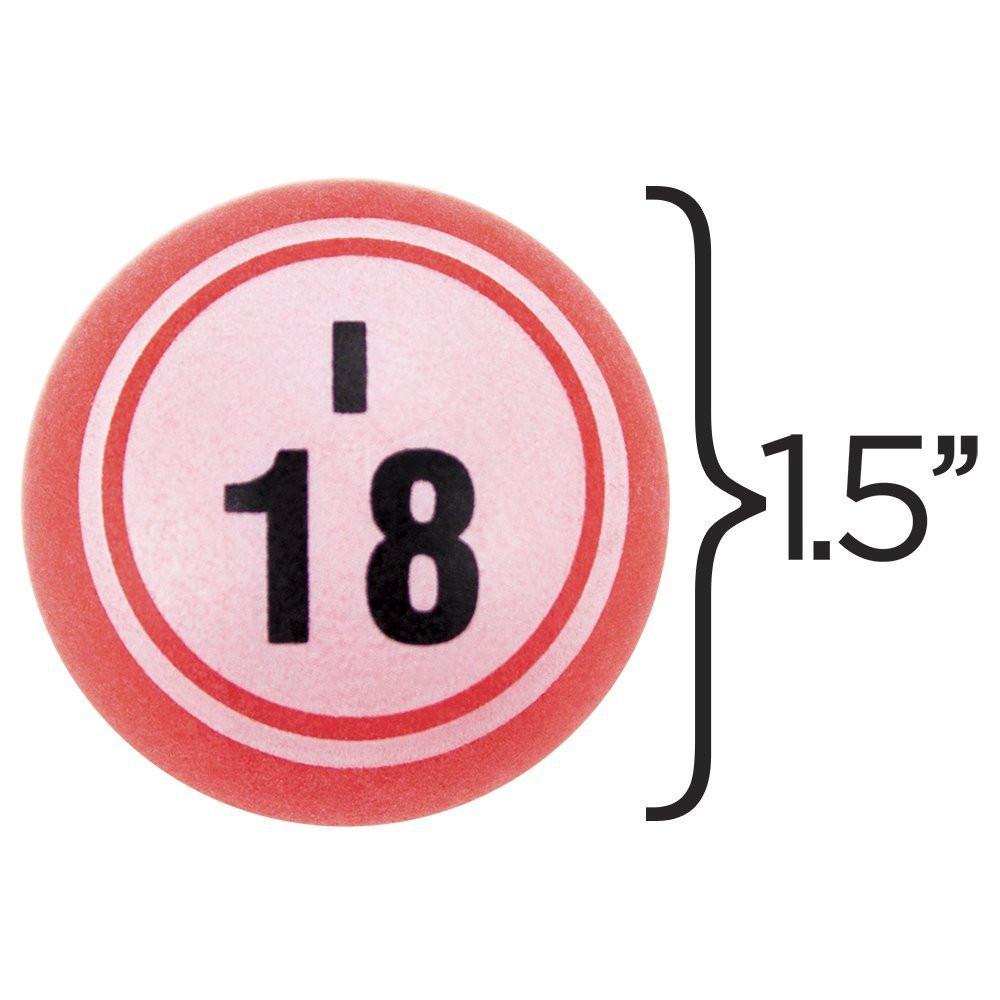 Bingo Balls - Professional Style Colored Single Sided 1.5 Inch - Casino Supply - 2