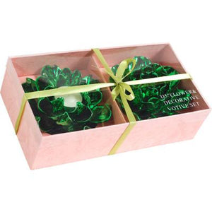 A&B Home Decorative Flower Votives - 2Pc/Box - Set Of 2
