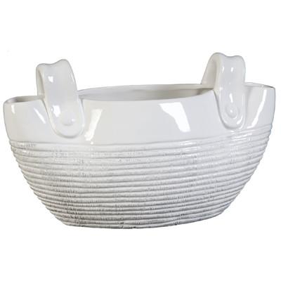 A&B Home 7.5" White Vase - Set Of 2