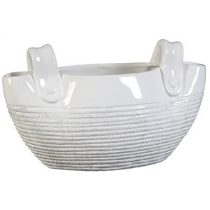 A&B Home 7.5" White Vase - Set Of 2