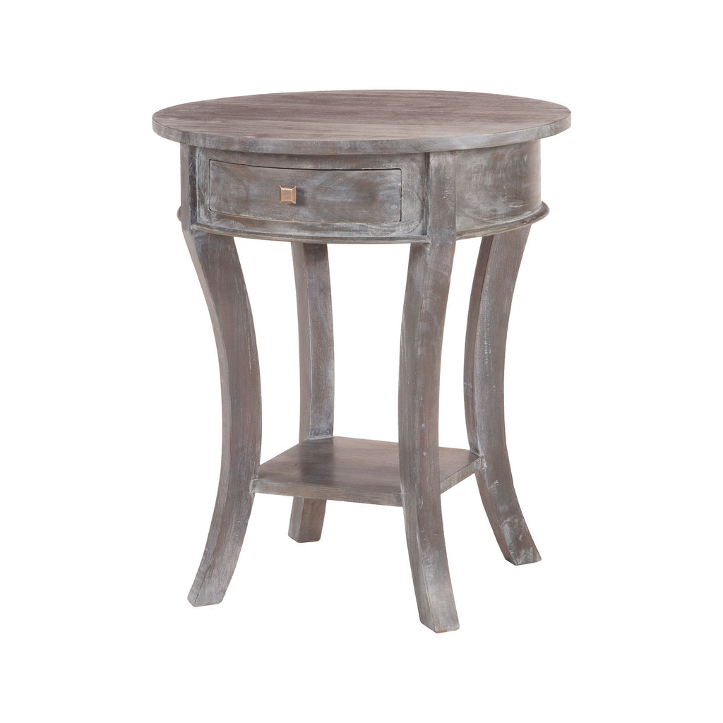 Sterling Industries Oval Mahogany Side Table In Grey Stain No.4