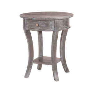 Sterling Industries Oval Mahogany Side Table In Grey Stain No.4