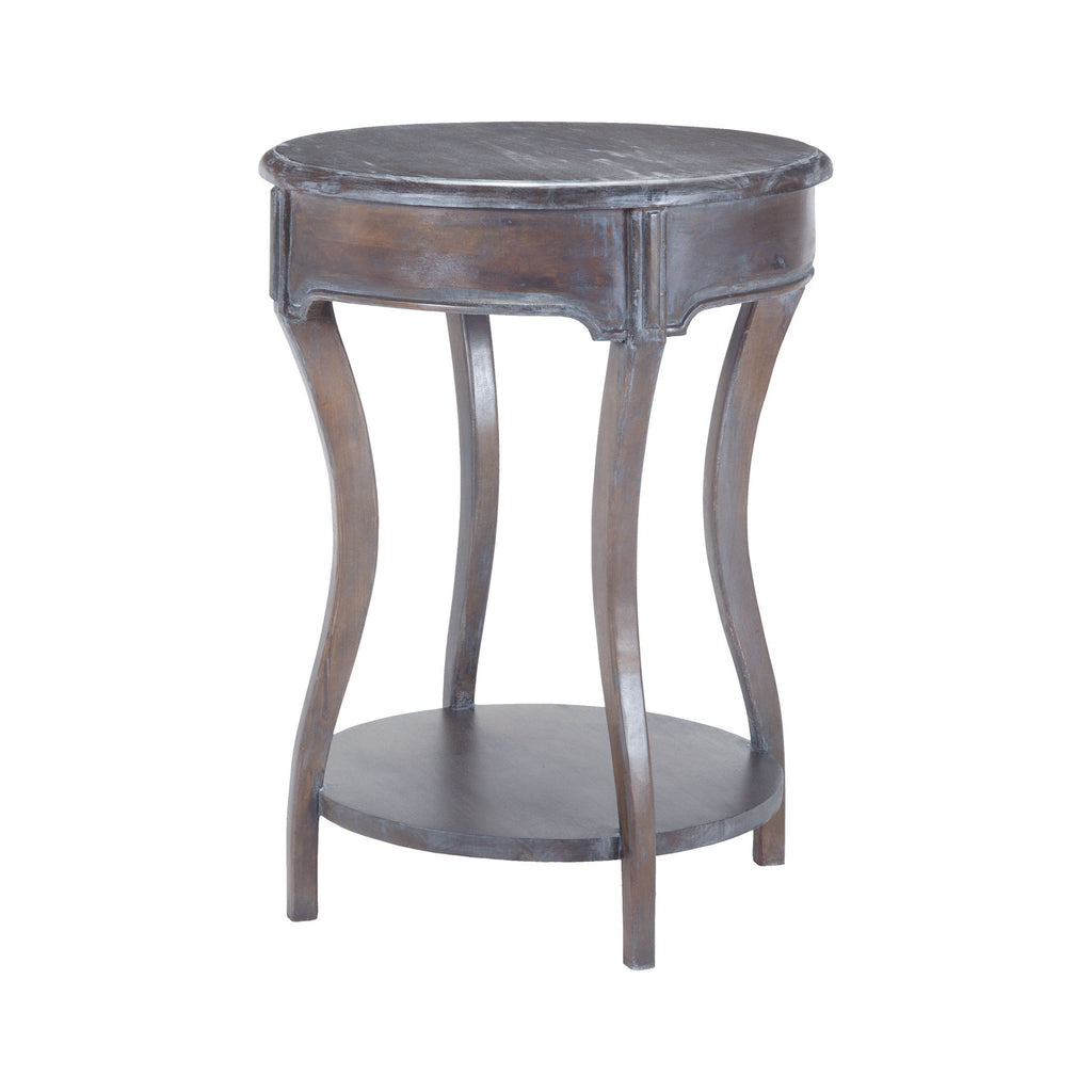 Sterling Industries Back Bend Side Table In Heritage Dark Grey Stain
