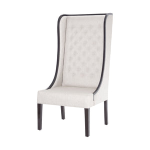 Sterling Industries Kinge Chair In Black Stain With Natural Linen