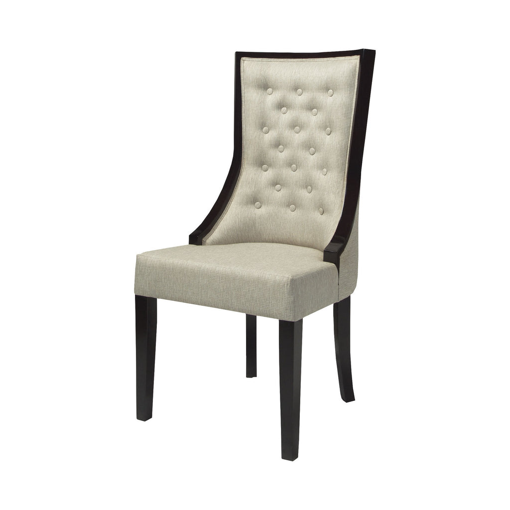 Sterling Industries Budi Chair In Black Stain With Natural Linen