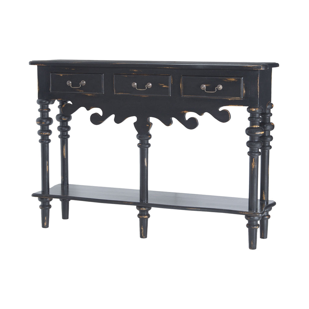 Sterling Industries Nymphenburg Console Table In Aged Black