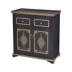Sterling Industries Medecci Chest In Black And Gold
