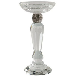 A&B Home Nera Crystal Pillar Candle Holder - Set Of 2
