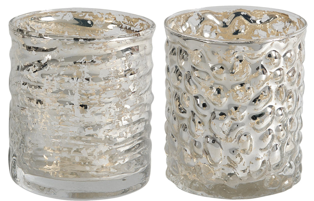 A&B Home Mercury Glass Votive Holders - 2Pc/Box - Set of 2
