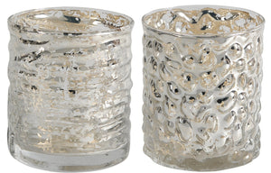 A&B Home Mercury Glass Votive Holders - 2Pc/Box - Set of 2