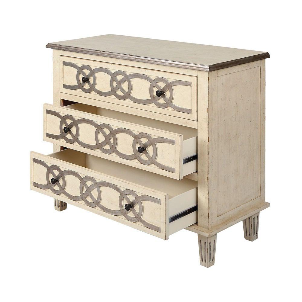 Stein World Tutton White W/Gold Classic Chest