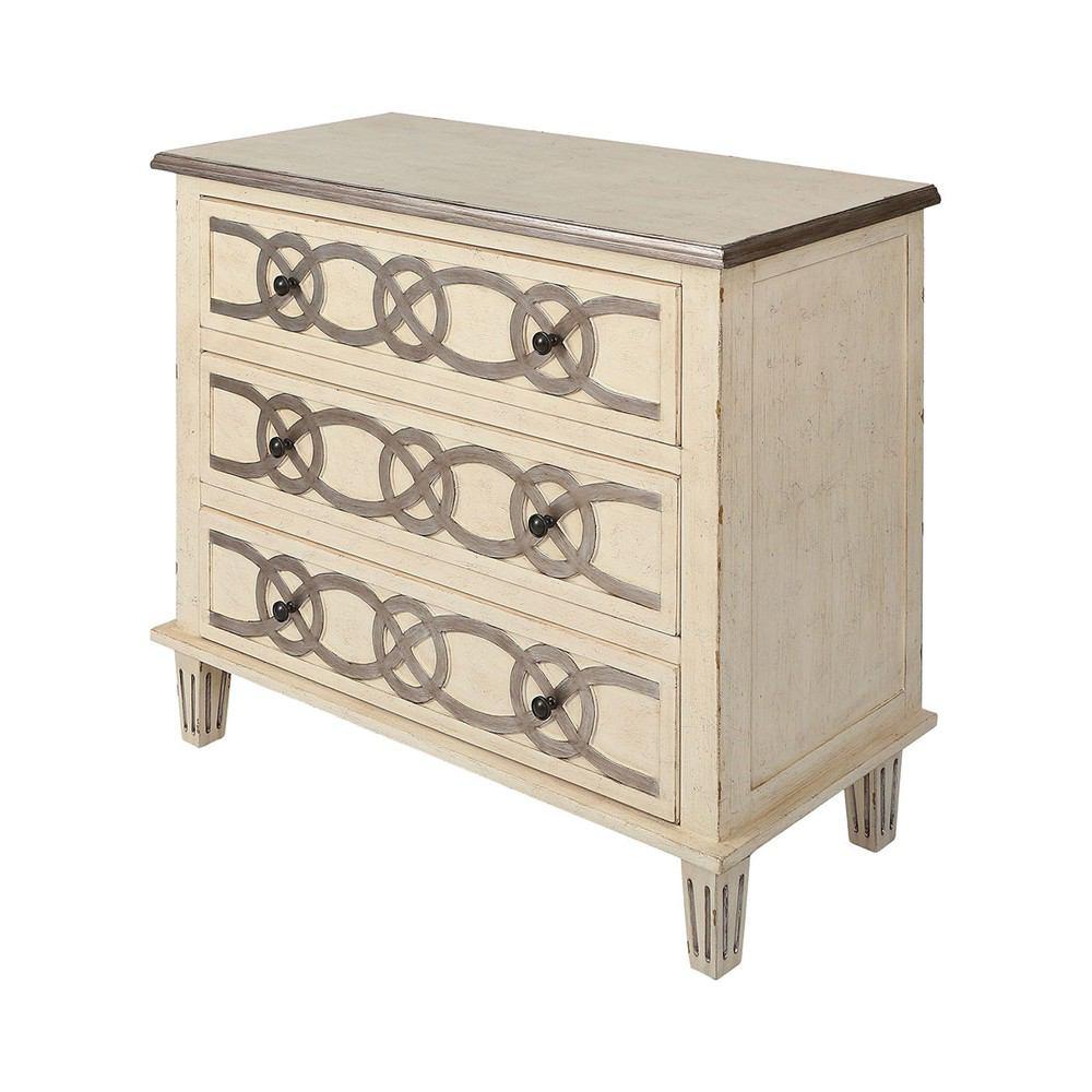 Stein World Tutton White W/Gold Classic Chest