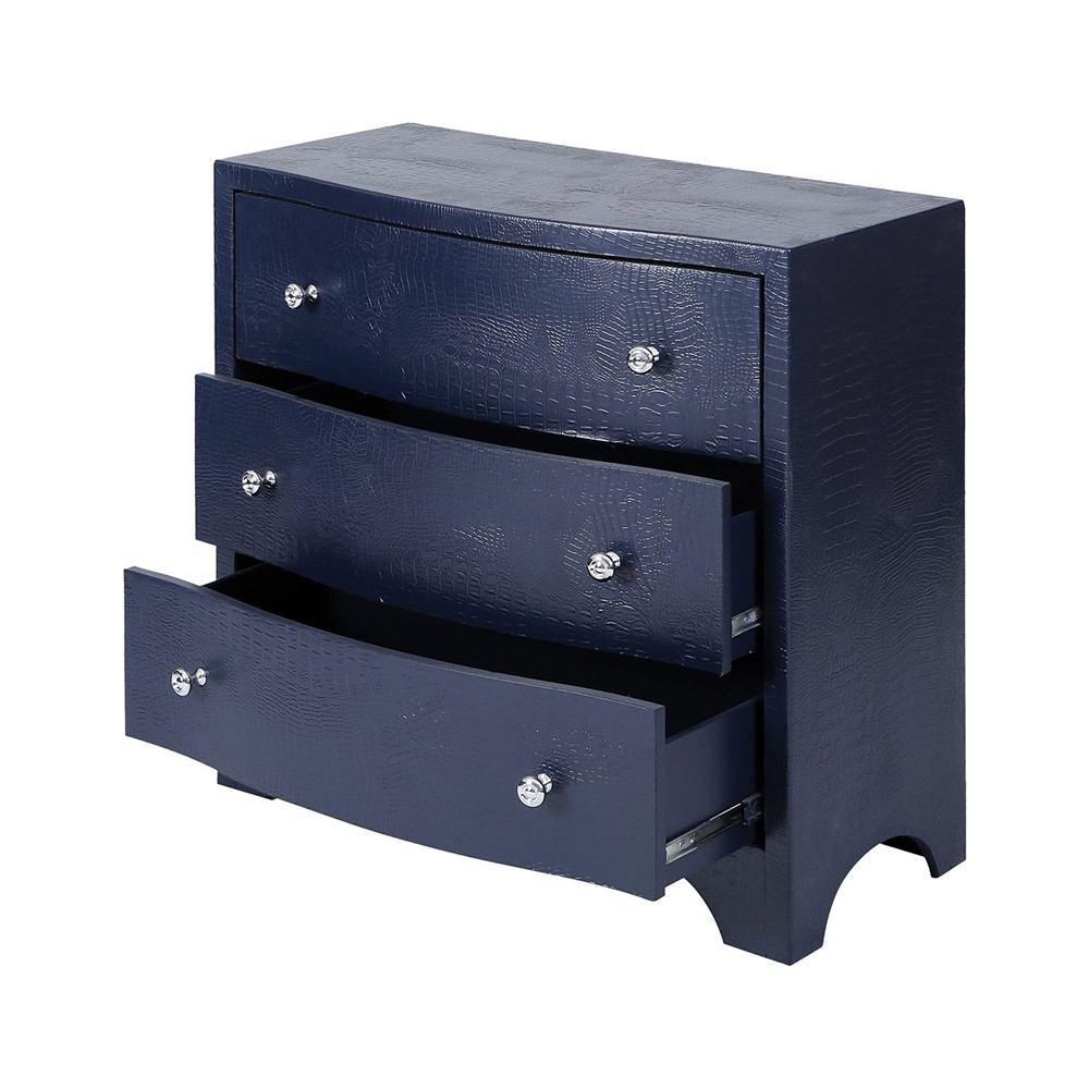 Stein World Chabert Alligator Blue Curved Chest Chest