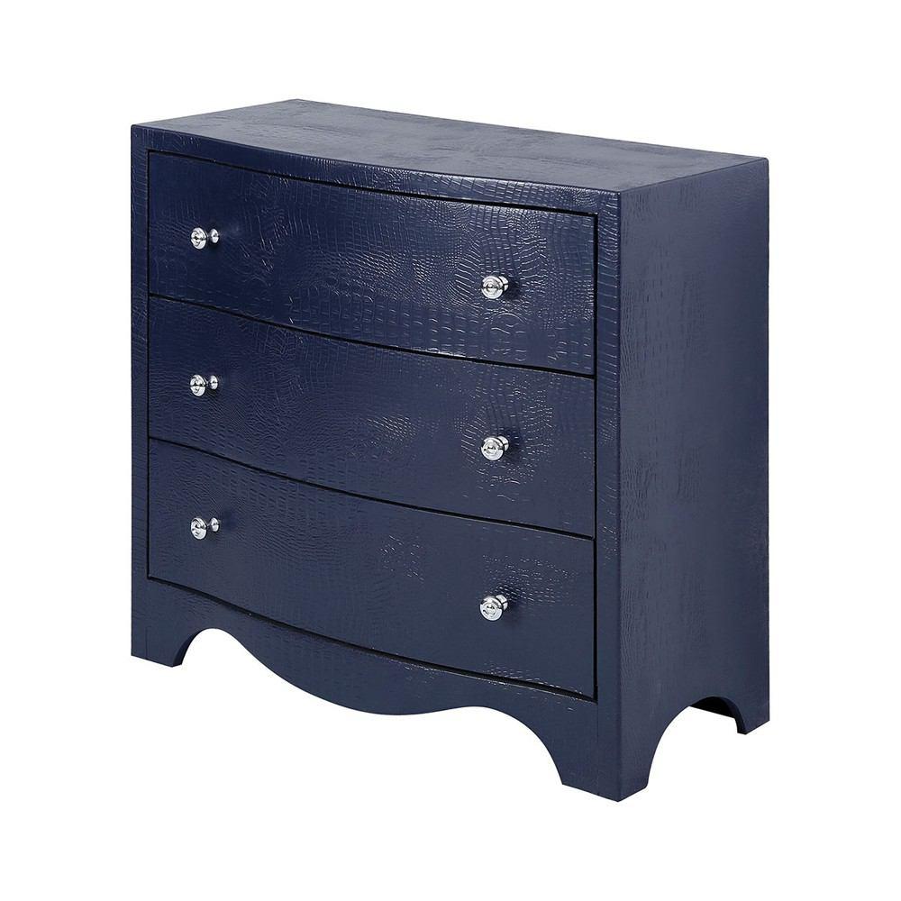 Stein World Chabert Alligator Blue Curved Chest Chest