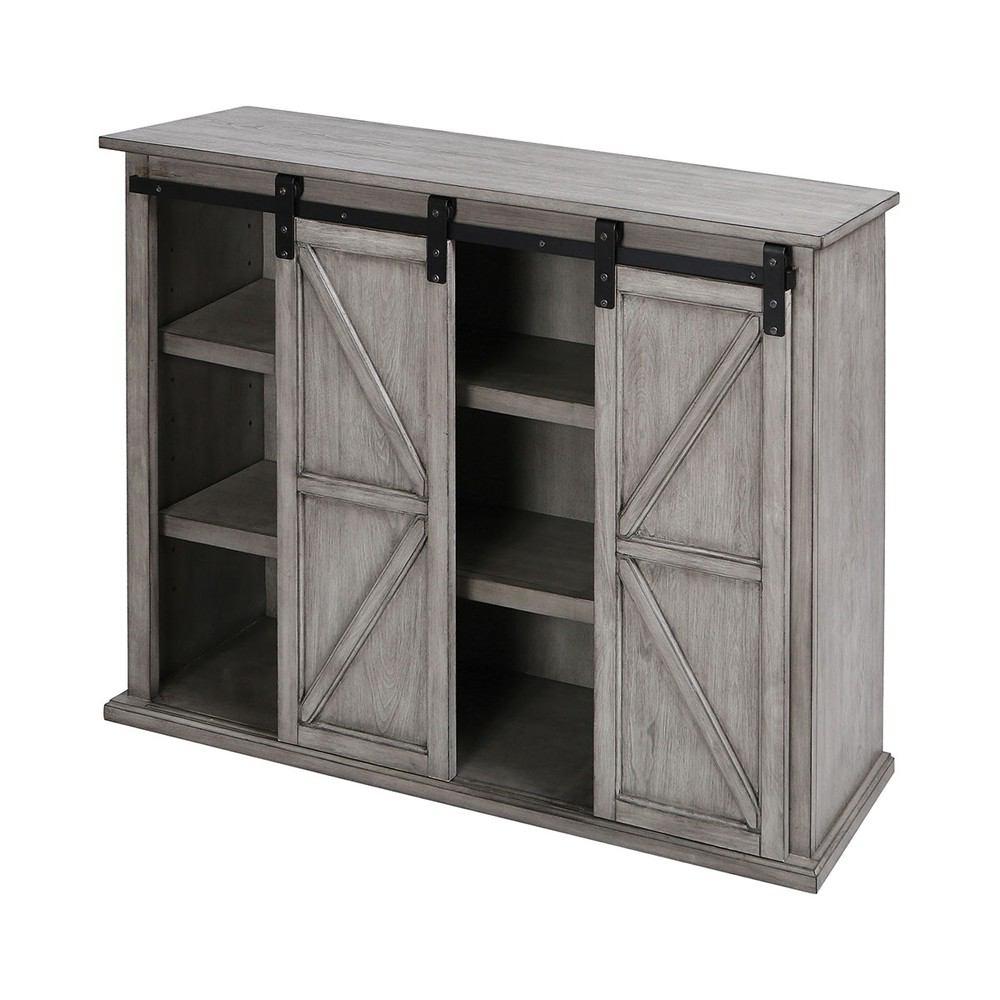 Stein World Barn Door Grey Farm House Cabinet