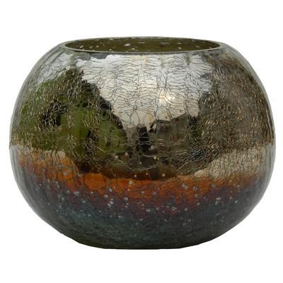 A&B Home Tri Color Glass T-Light Holder - Set Of 2