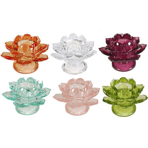 A&B Home Lily Glass Candle Holders - Set Of 6