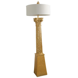 A&B Home 74" H White/Gold Floor Lamp