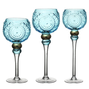 A&B Home Charlotte Banded Candle Holders - Set Of 3