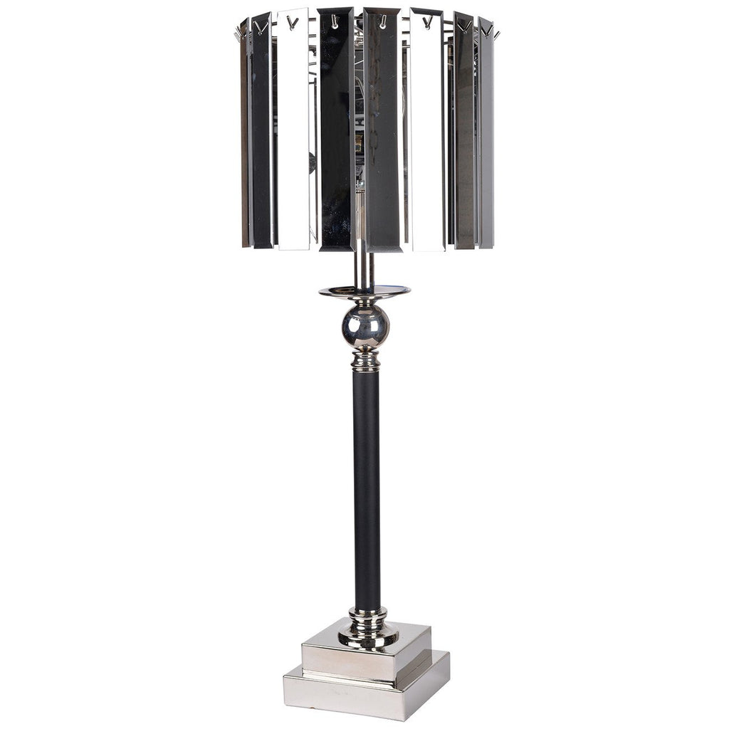 A&B Home Cabrini Lamp With Smoked Glass Shade