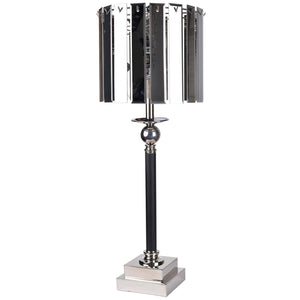A&B Home Cabrini Lamp With Smoked Glass Shade