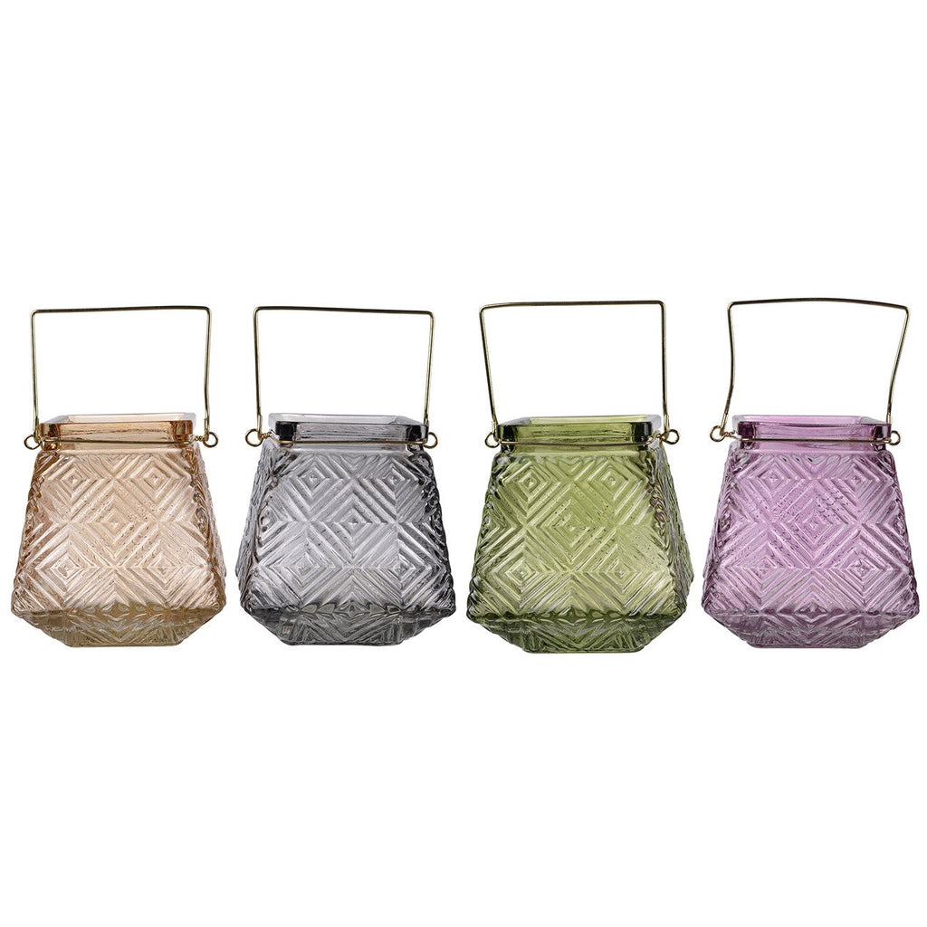 A&B Home Alma Trapezoid Candle Holders - 4Pc/Box - Set Of 2