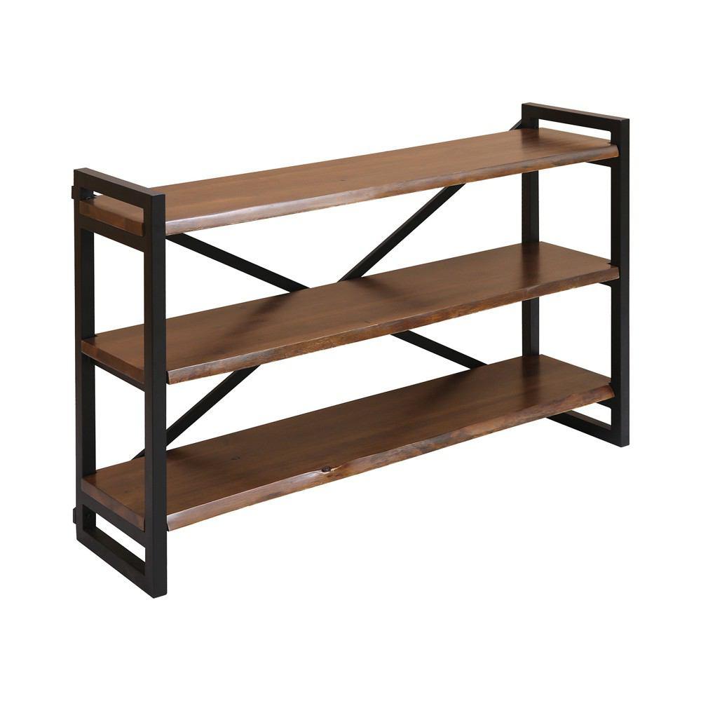 Stein World South Loop Dark Brown with Metal Sofa-Back Shelf