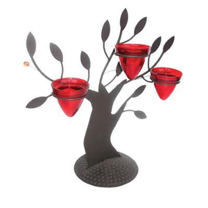 A&B Home Leaves Votive Holder - Set Of 2