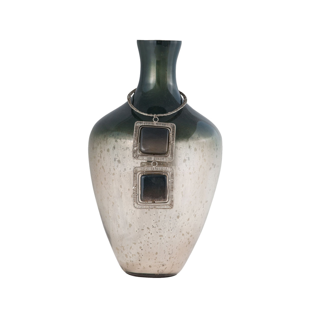 Sterling Industries Vase Kairos 14-Inch Glass Vase In Slate