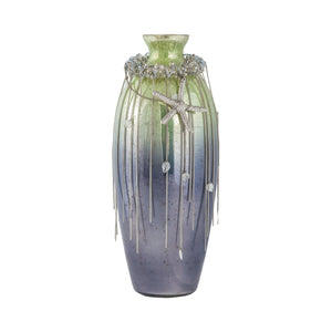 Sterling Industries Vase Corfu 16-Inch Glass Vase In Pampas Green