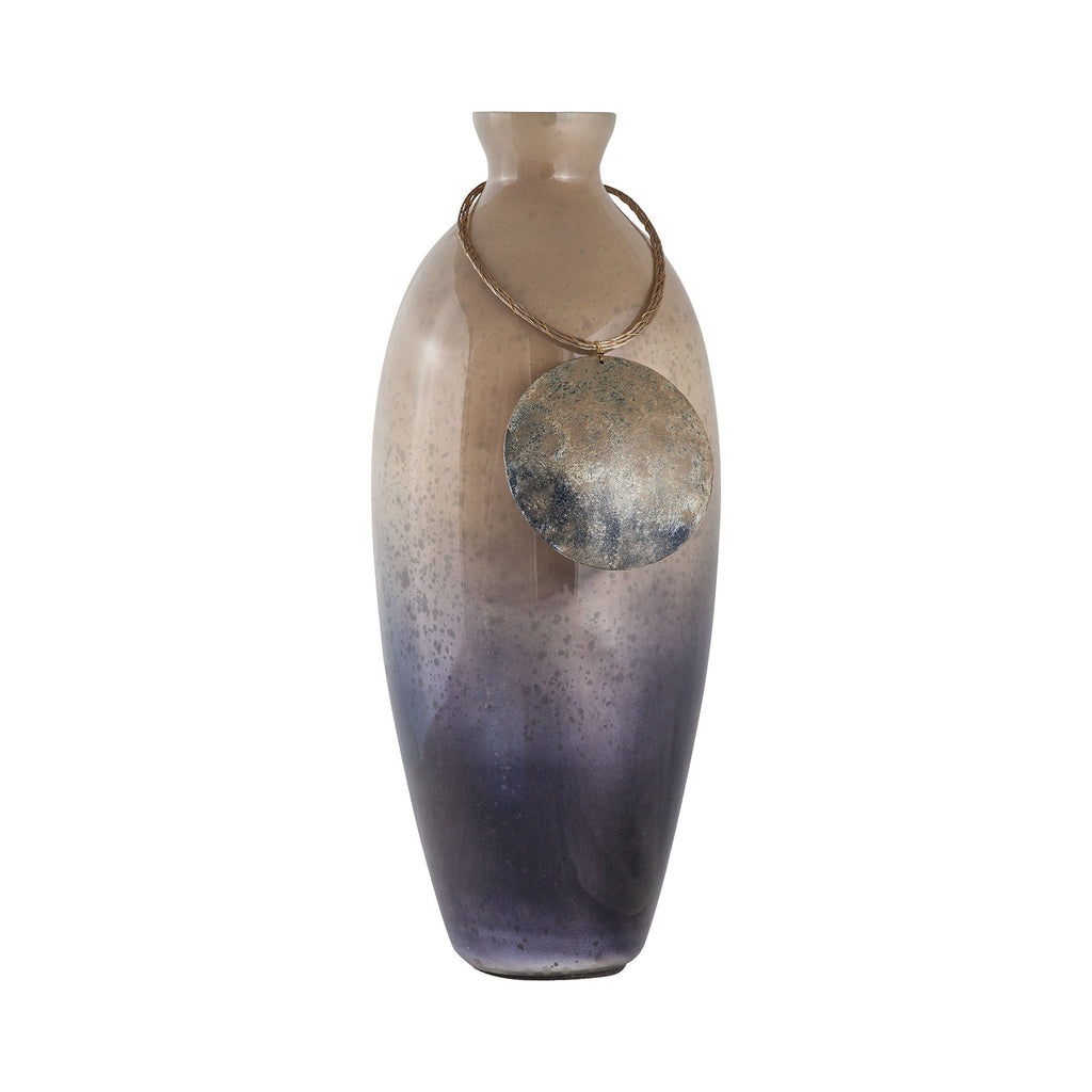 Sterling Industries Vase Cuzco 18-Inch Glass Vase In Fire Clay