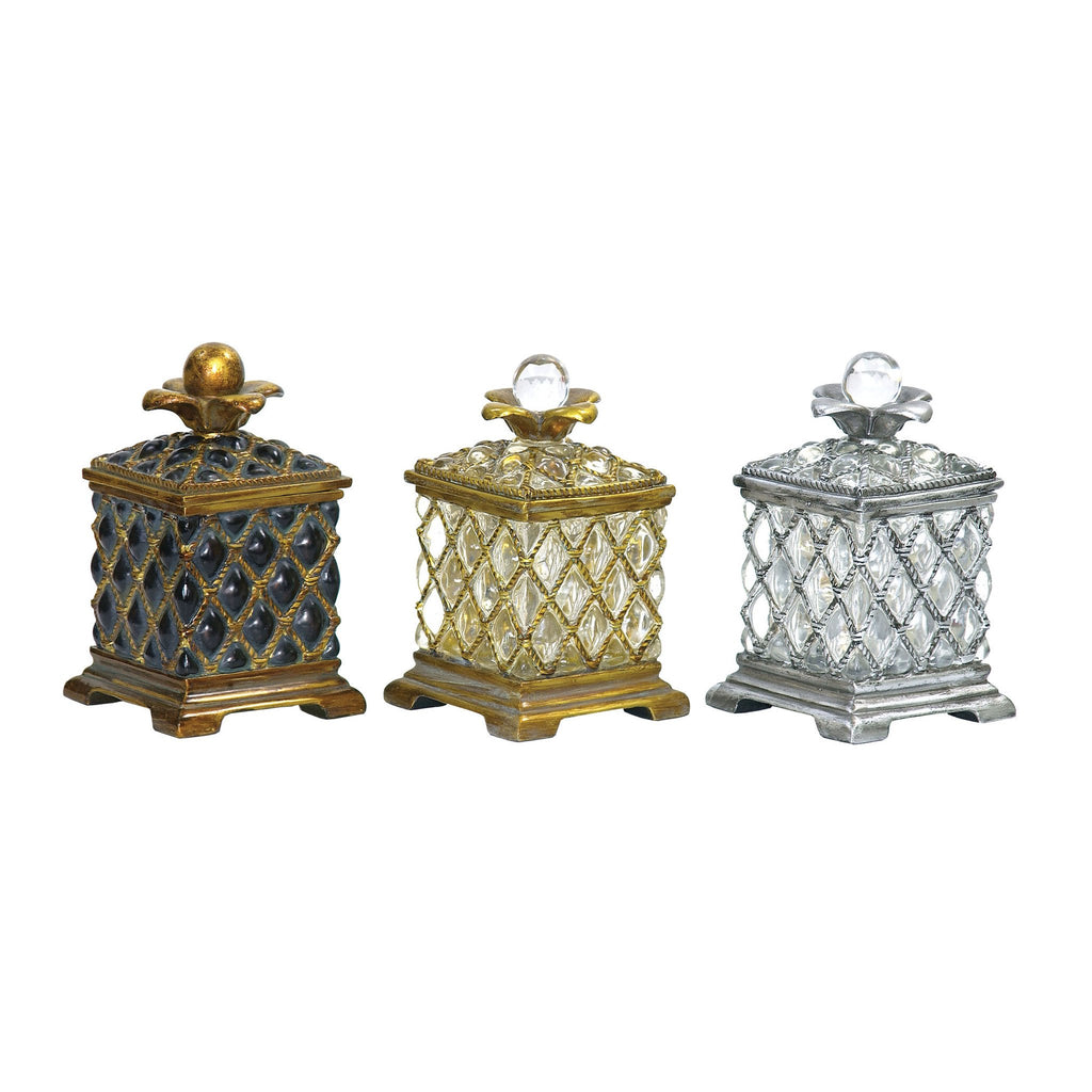 Sterling Industries Set Of 3 Assyrian Keepsake Boxes