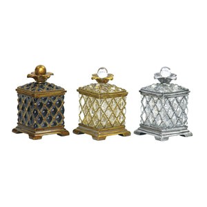 Sterling Industries Set Of 3 Assyrian Keepsake Boxes