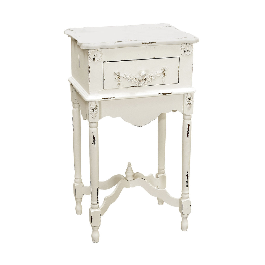 Sterling Industries White Milkpaint Side Table