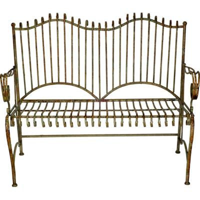 A&B Home 37.5" Metal Outdoor Bench