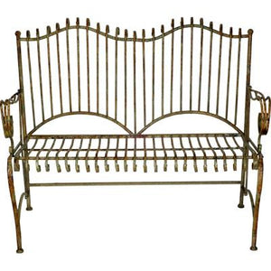 A&B Home 37.5" Metal Outdoor Bench