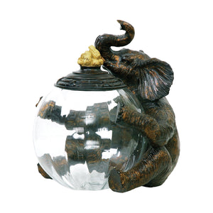 Sterling Industries Elephant Glass Storage Jar