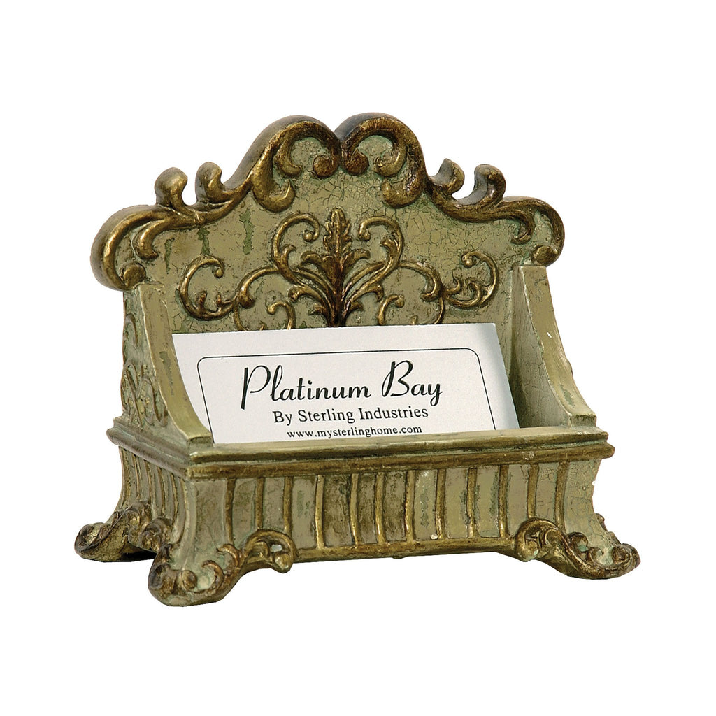 Sterling Industries Lucinda Scroll Card Holder Desk Accessory