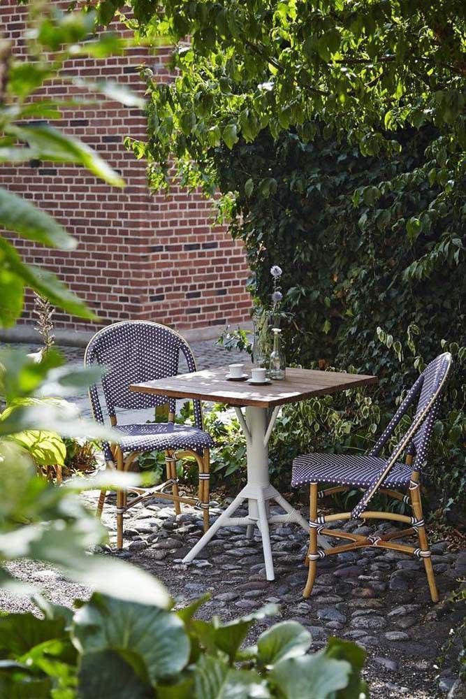 Sika Design Nicole Cafe Table With Square Teak Tabletop