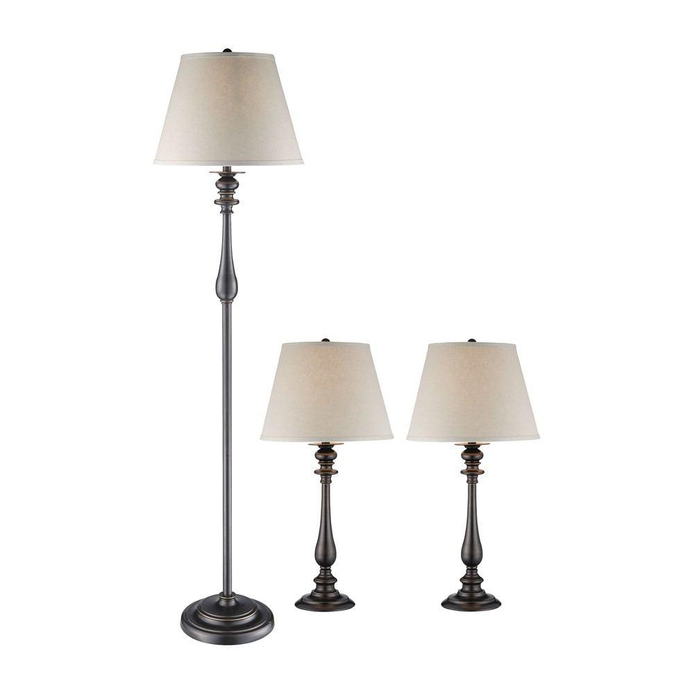 Stein World Powell Lamp Set - Two Table Lamps And One Floor Lamp