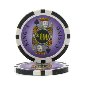 300 pc. 11.5g Kings Poker Chip Set with Aluminum Case