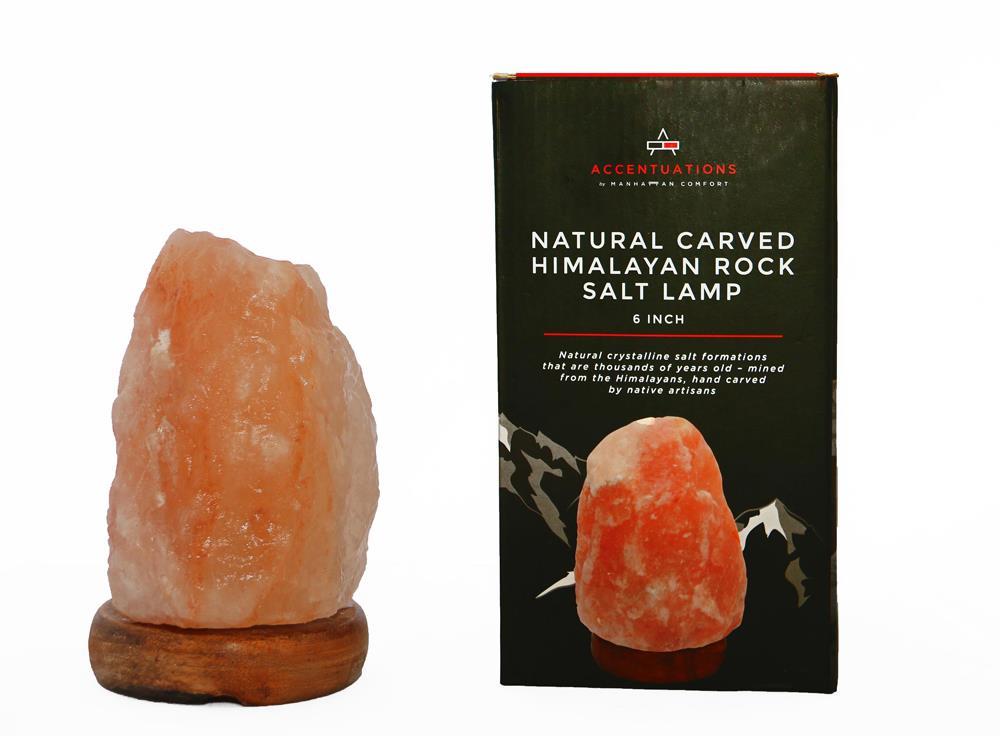Accentuations by Manhattan Comfort 5 - 7 LBS Natural Shaped Himalayan Salt Lamp 1.6 with dimmer - Modish Store