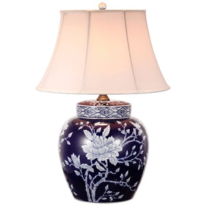 A&B Home 28" White/Blue Table Lamp