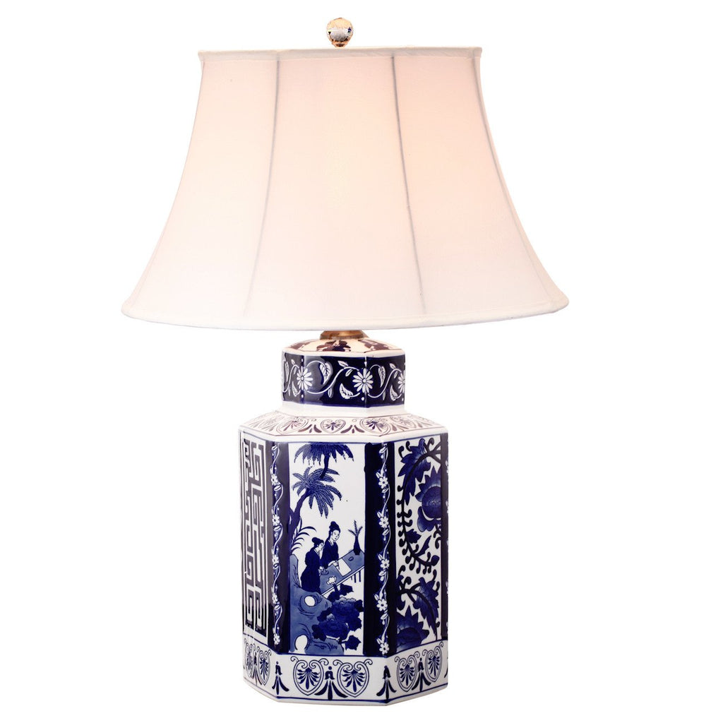 A&B Home 29" White/Blue Table Lamp